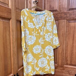 Boden Yellow and White Floral Dress